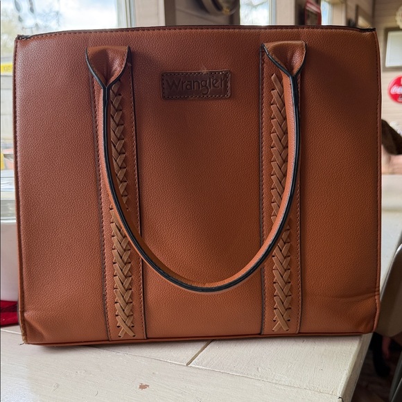 Wrangler Handbags - Wrangler Tan Purse with Braided Straps